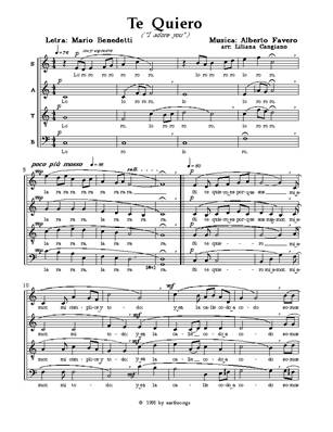 Te quiero - Favero/Cangiano - SATB